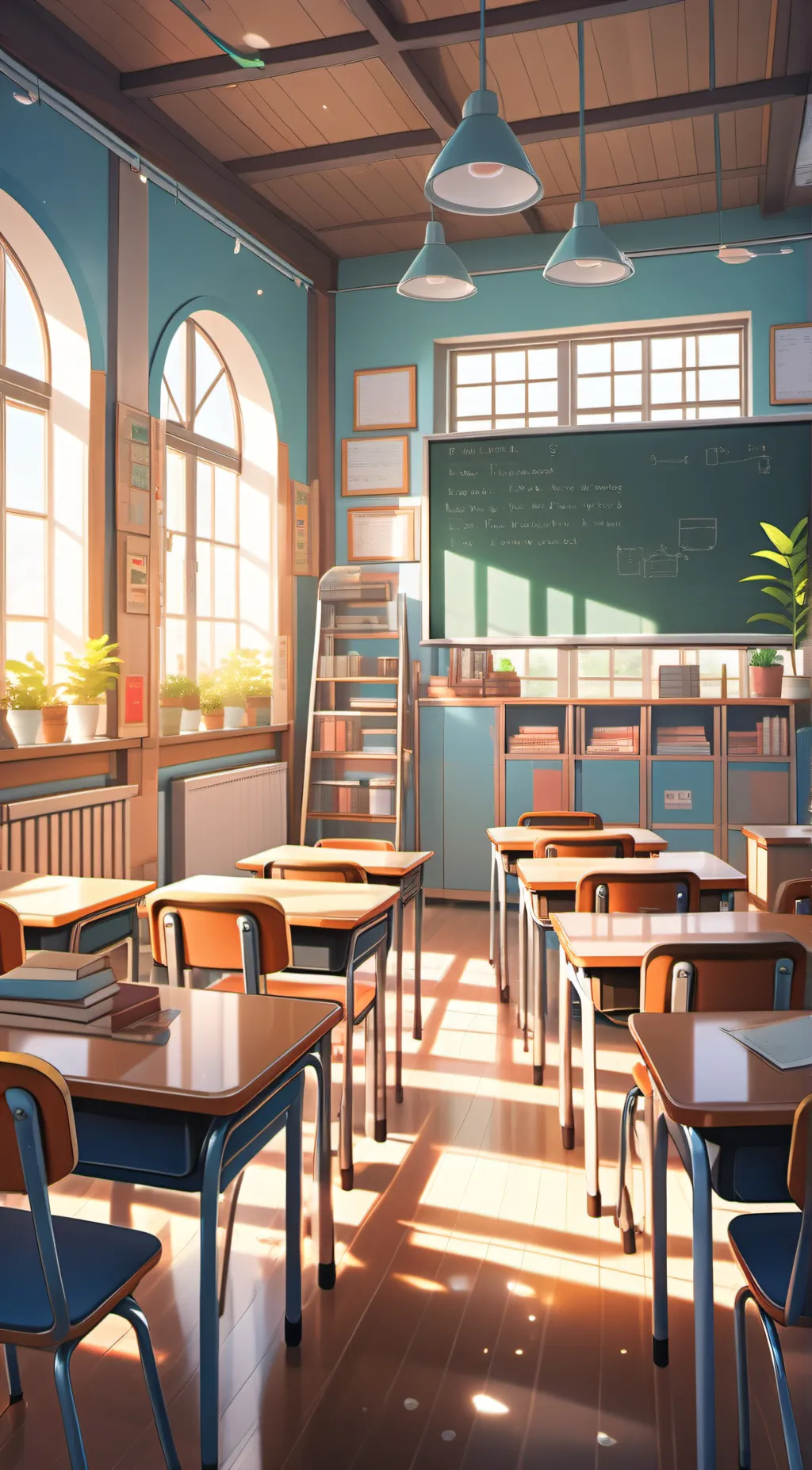 ai character: Classroom background