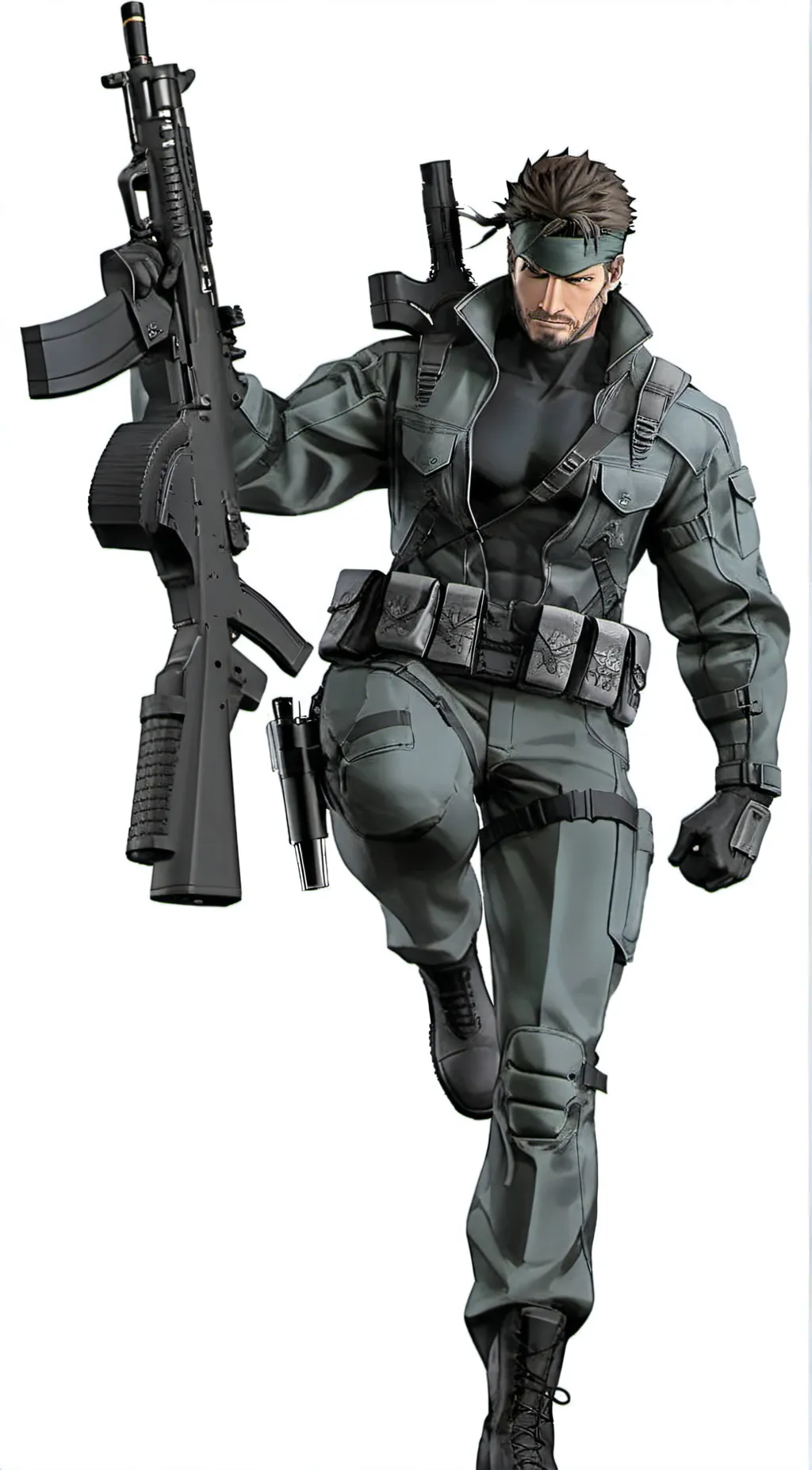 ai character: solid snake  background