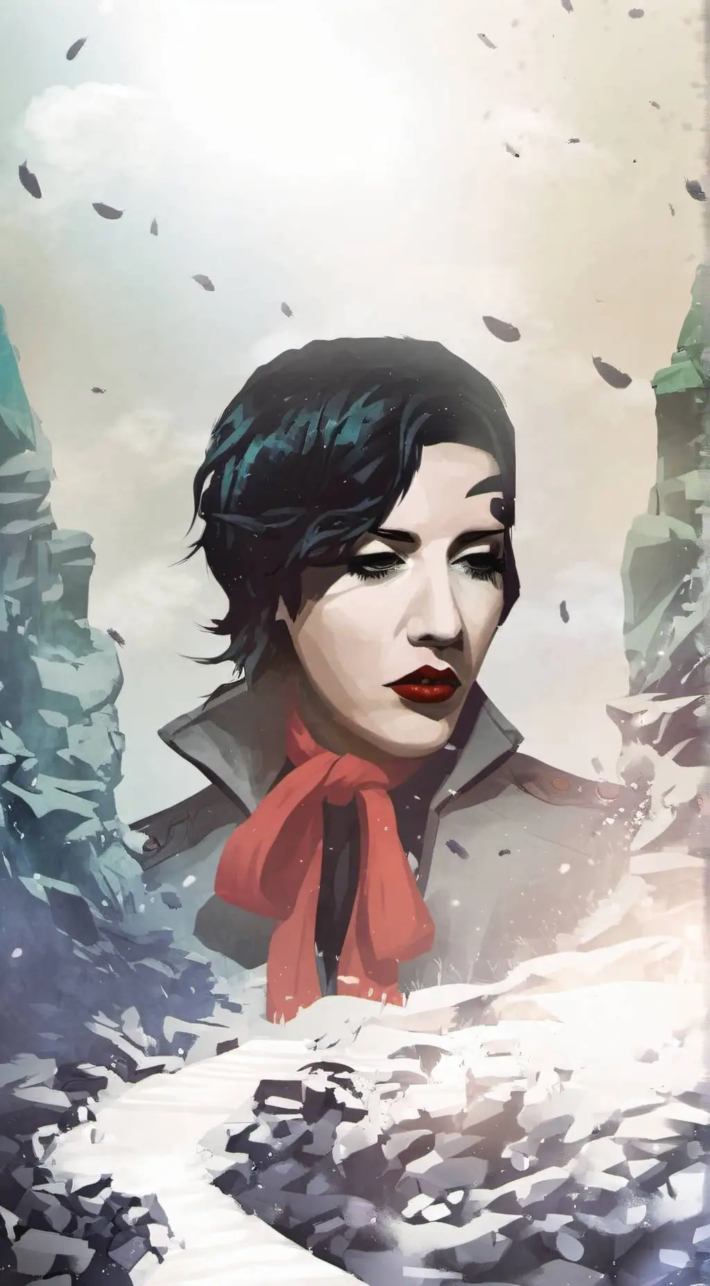 ai character: Marilyn Manson  background