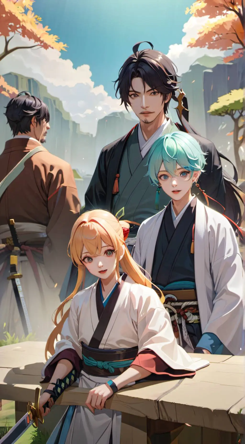ai character: Hashiras! background