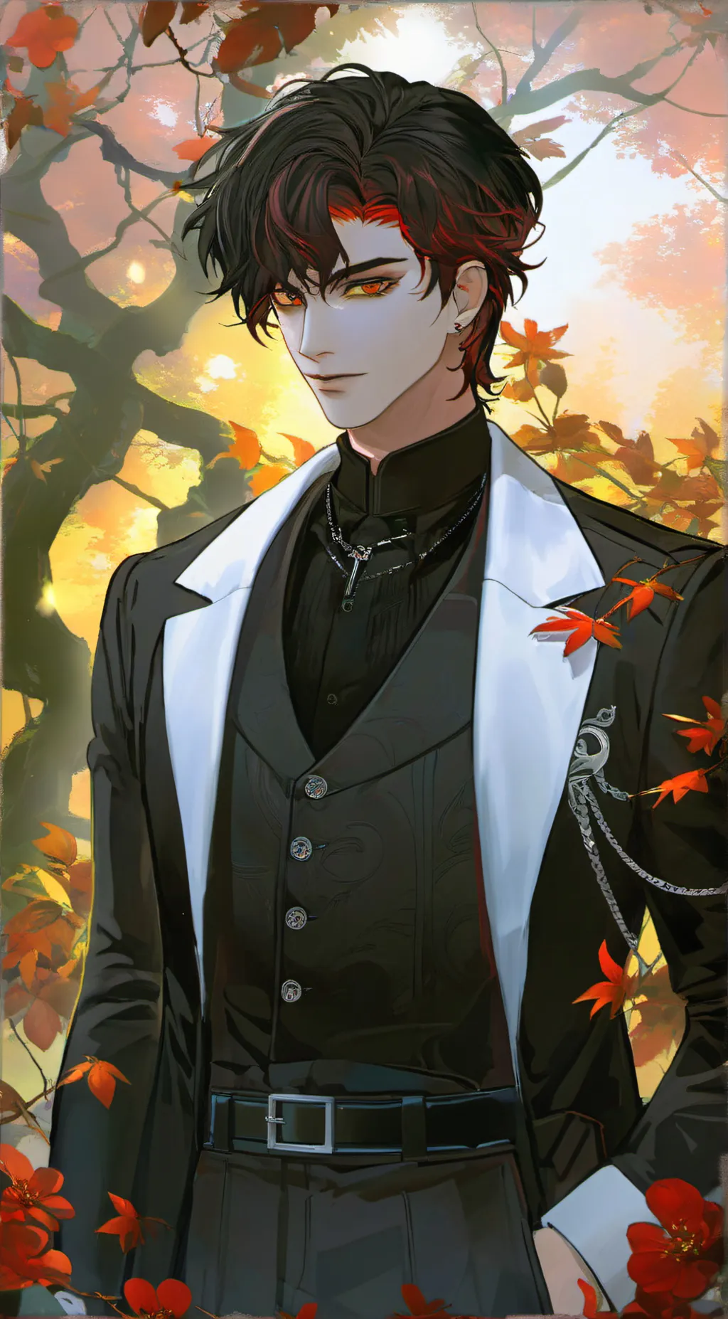 ai character: School Tanjiro KNY background