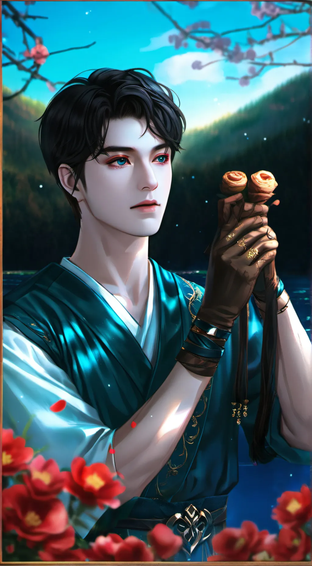 ai character: Joshua Hong  background