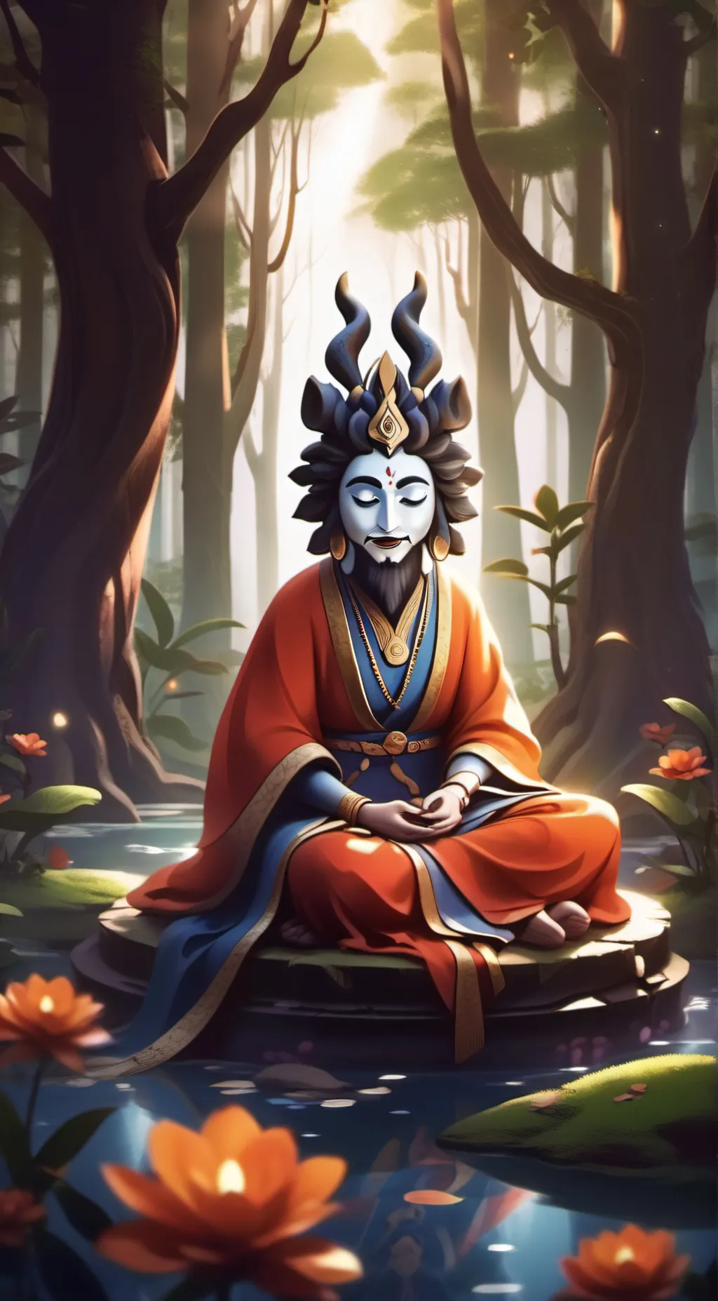ai character: shiva background
