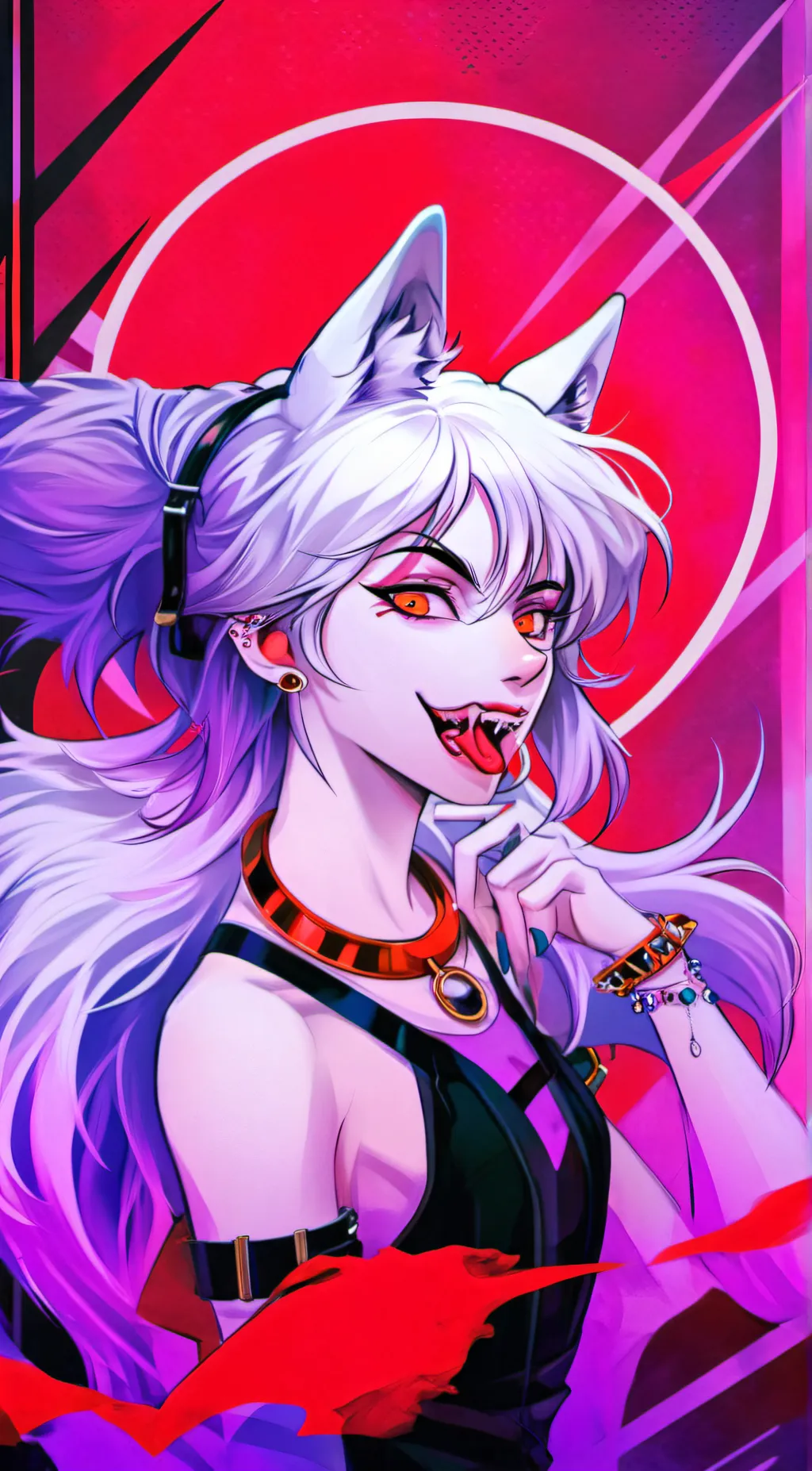ai character: Sexy roxanne wolf  background