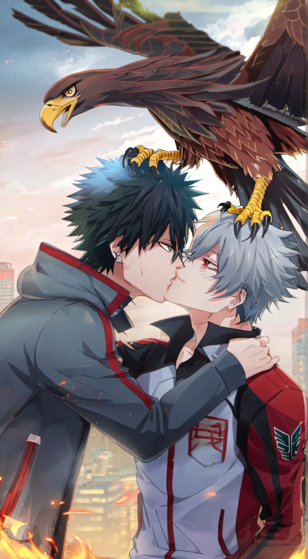 ai character: Kiss  background