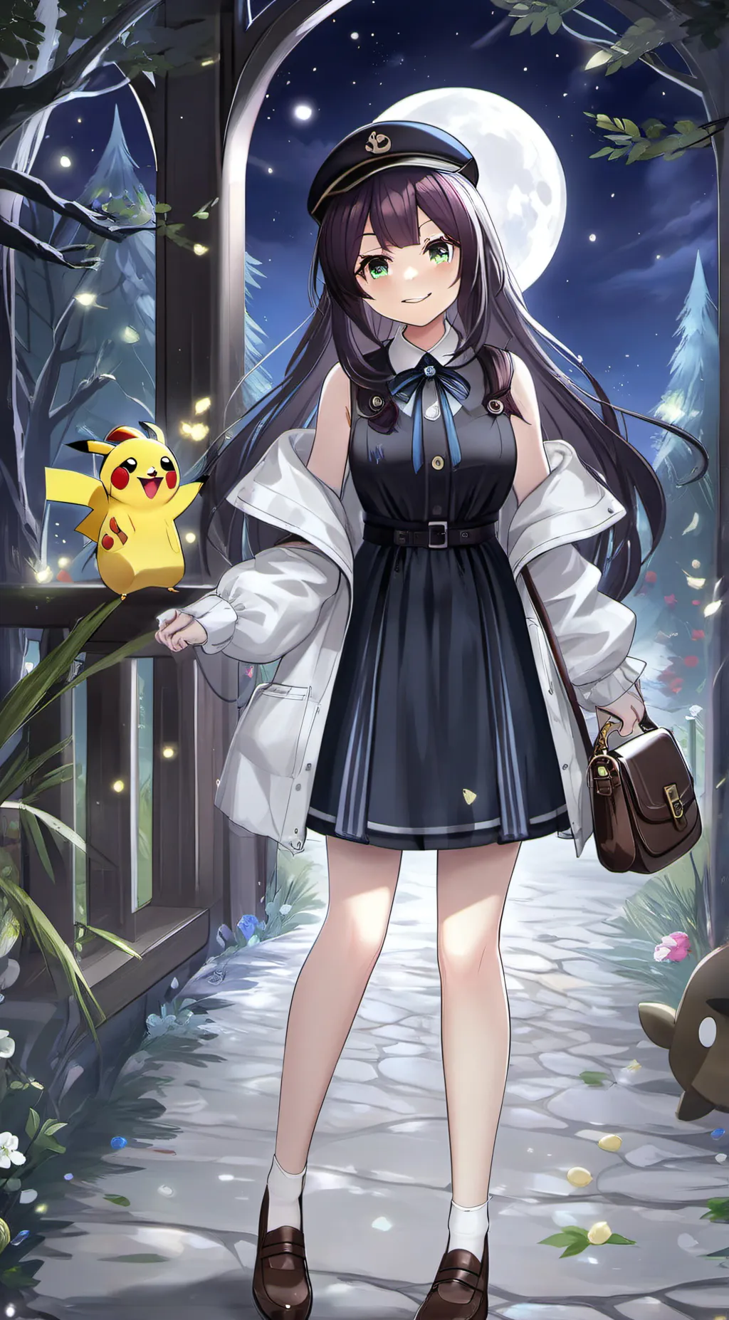 ai character: Moon background