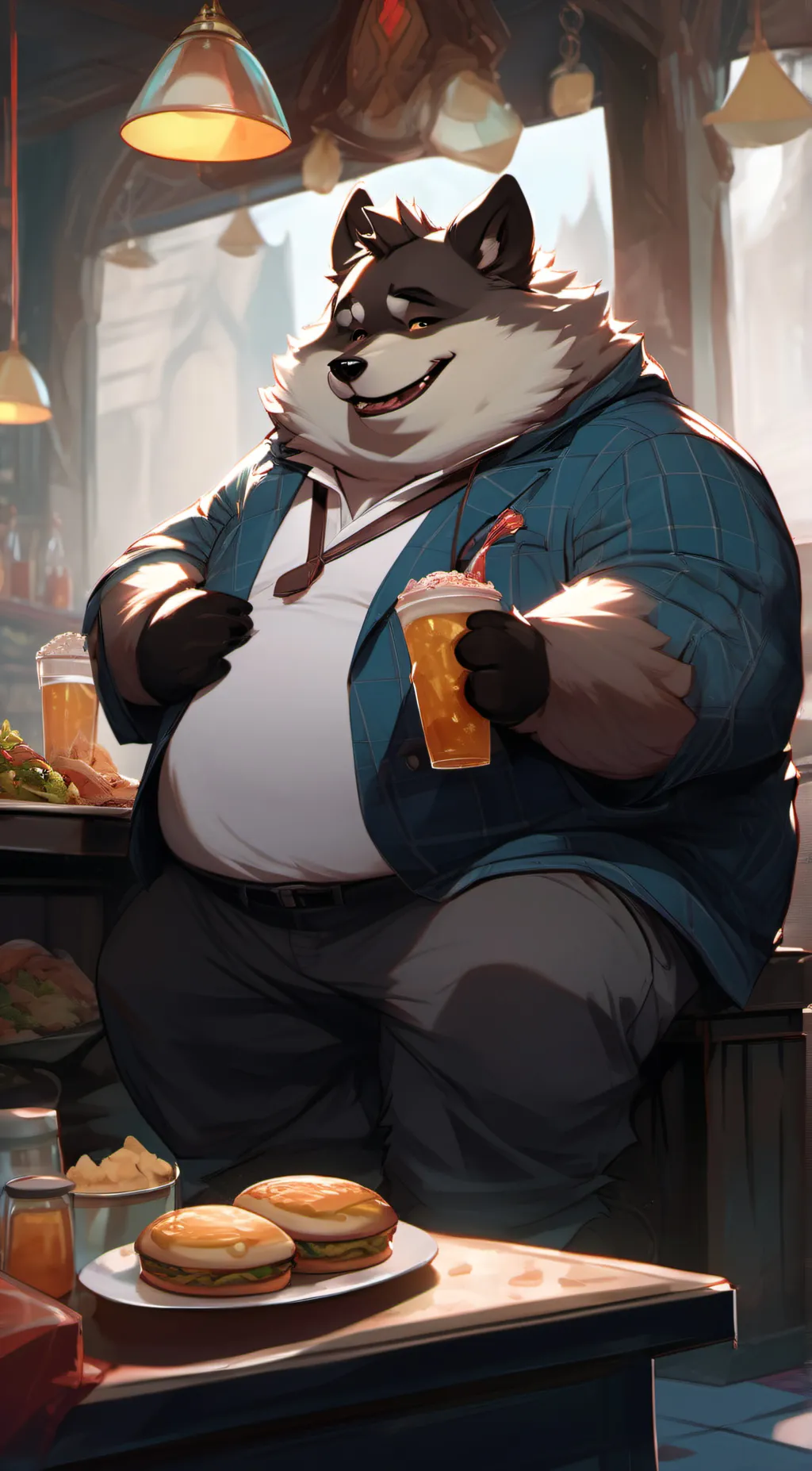 ai character: Your fat friend  background