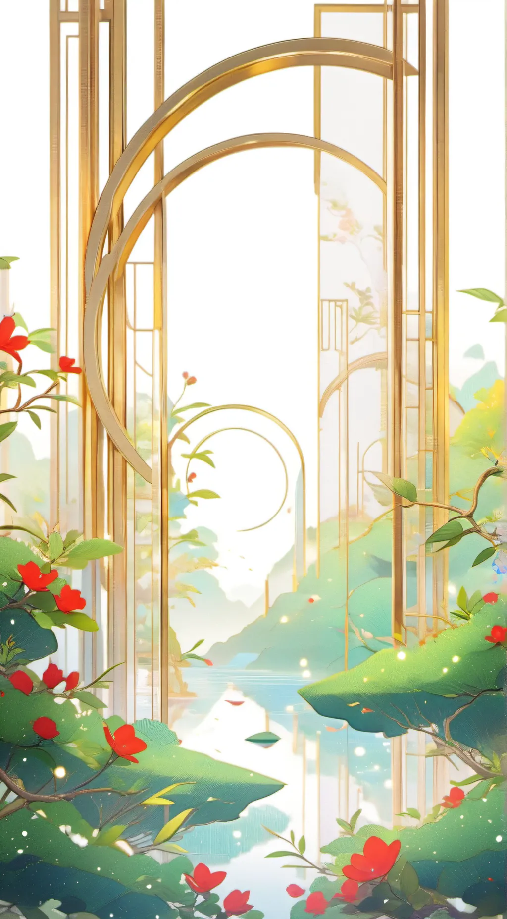 ai character: haven garden background