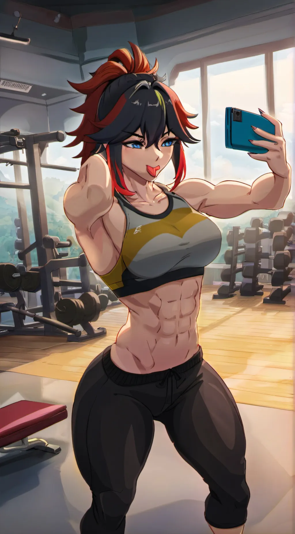 ai character: Ryuko Matoi (gym) background