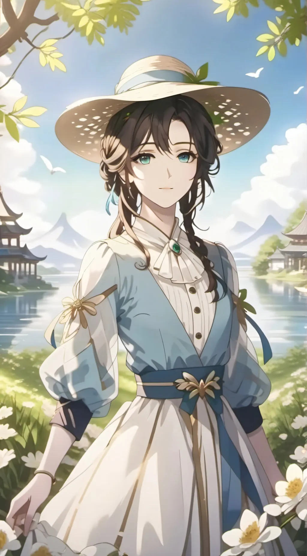ai character: Rose background