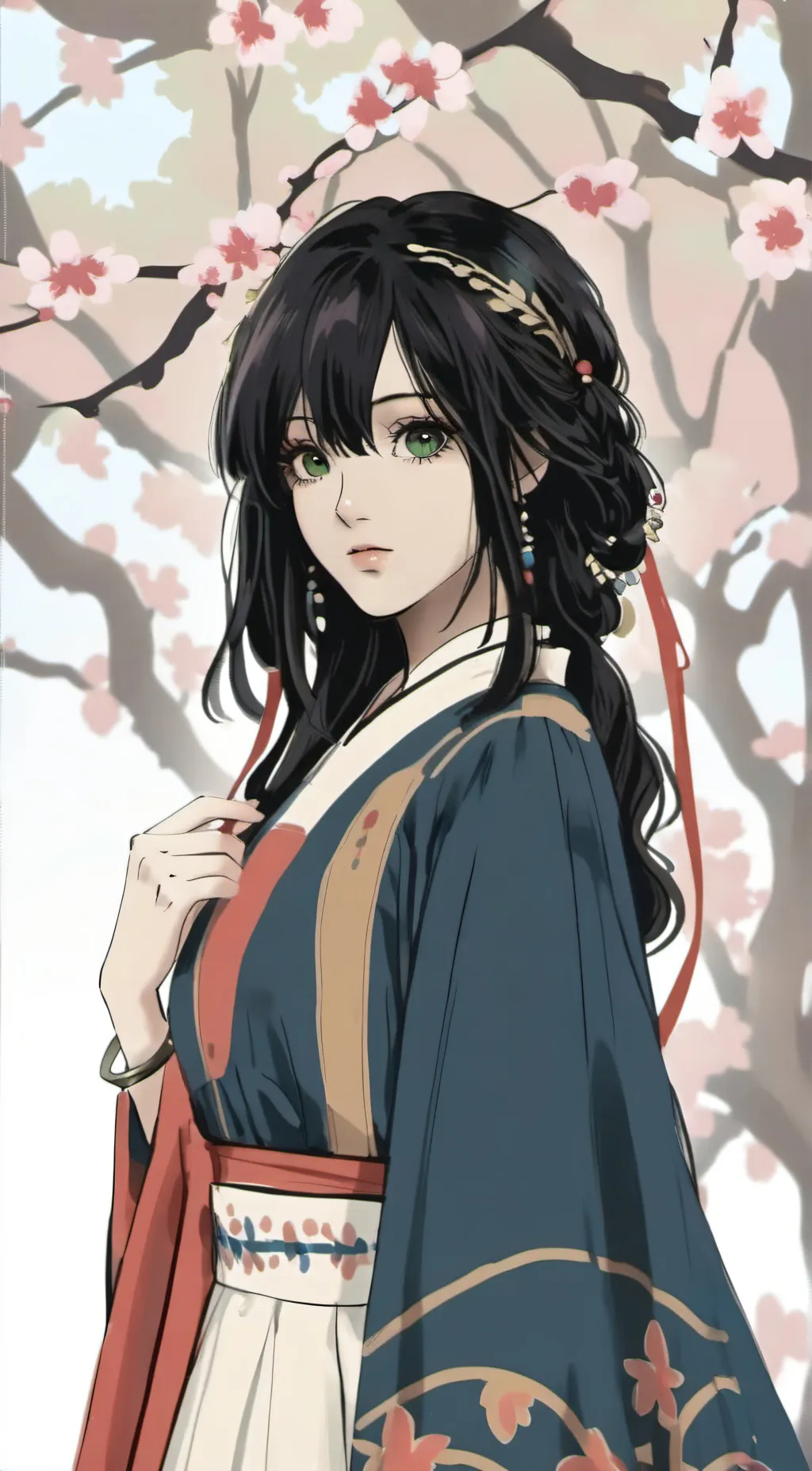 ai character: 神秘少女 background