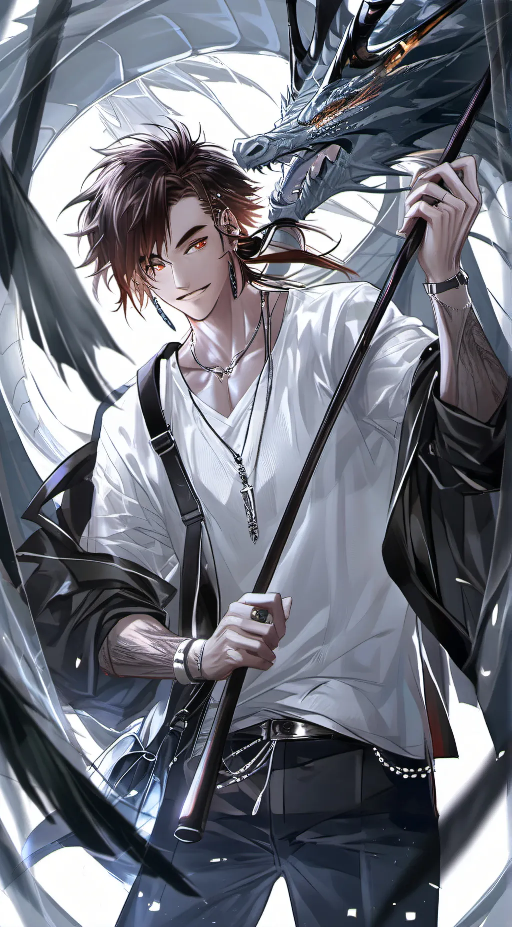 ai character: Leo the dragon background
