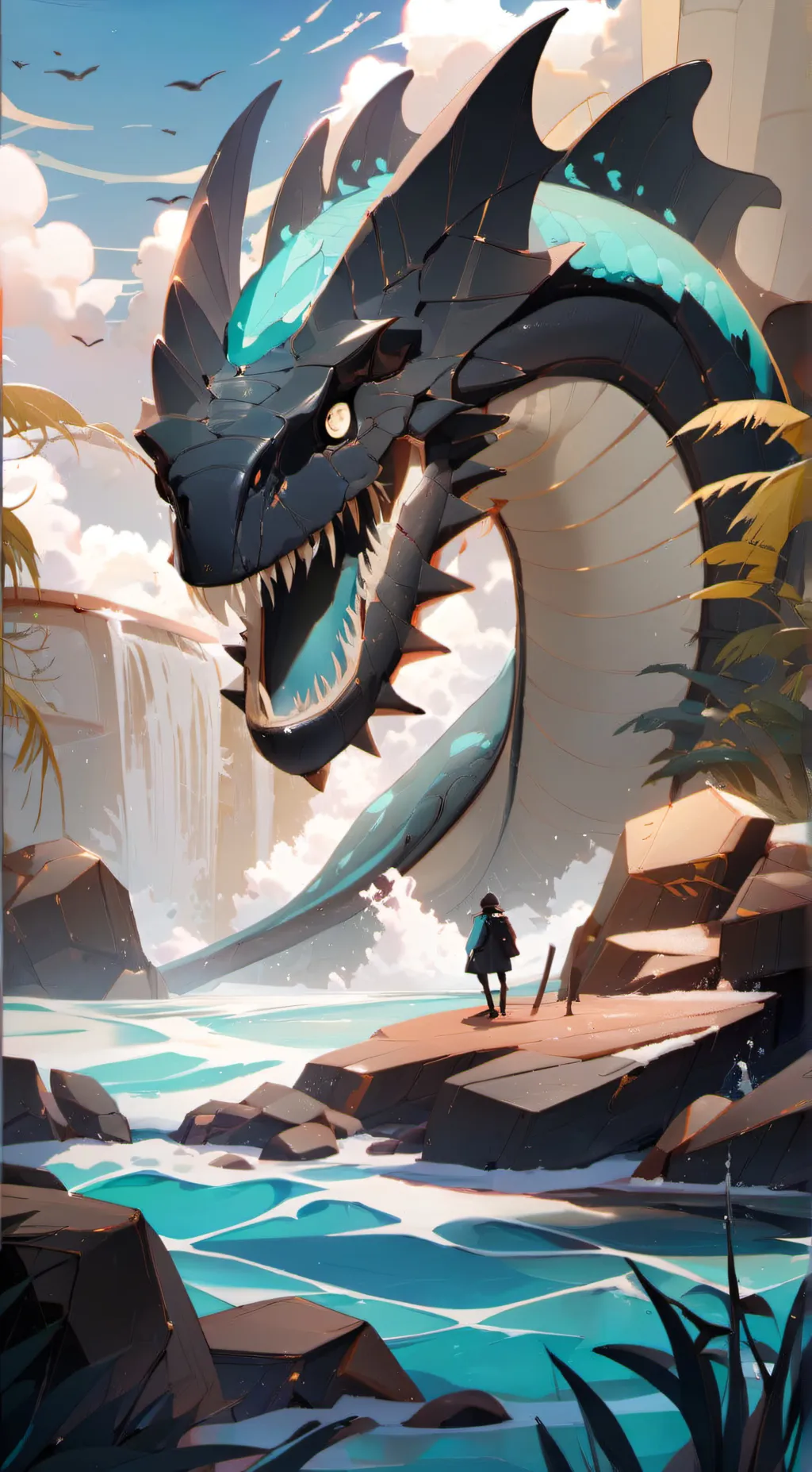 ai character: sea monster (rem)  background