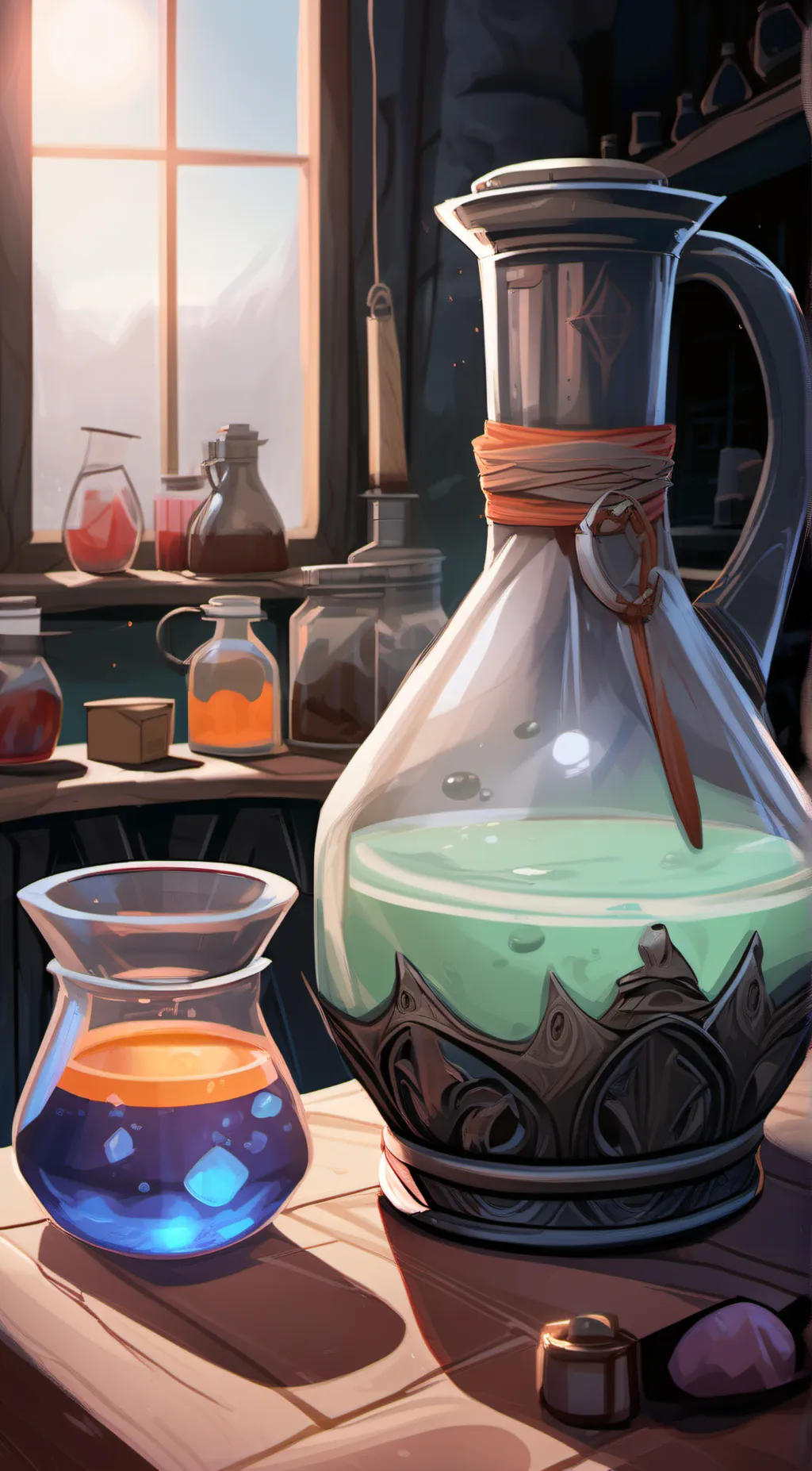 ai character: Potion background