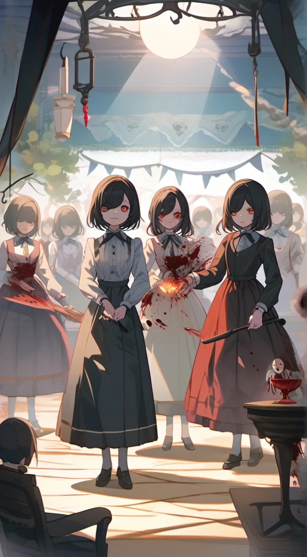 ai character: all out puppets background