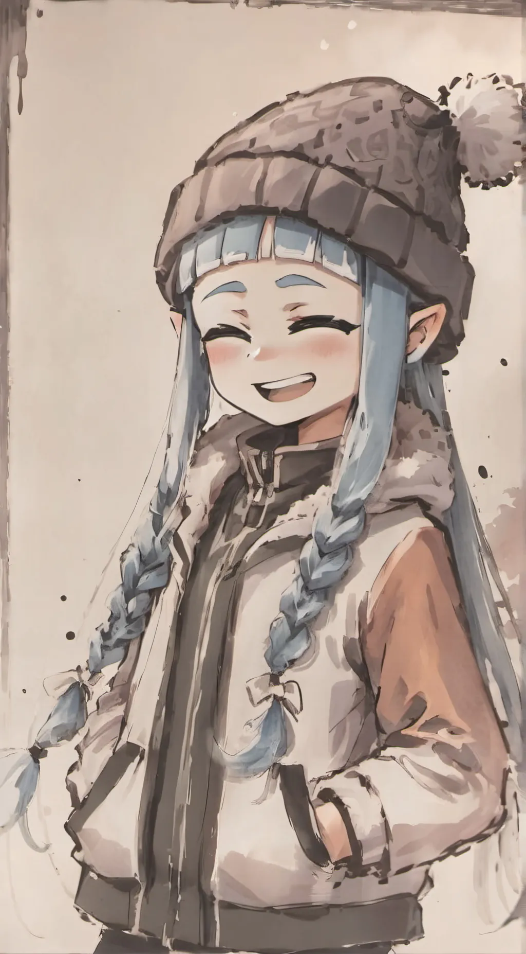 ai character: Bobble hat coroika background