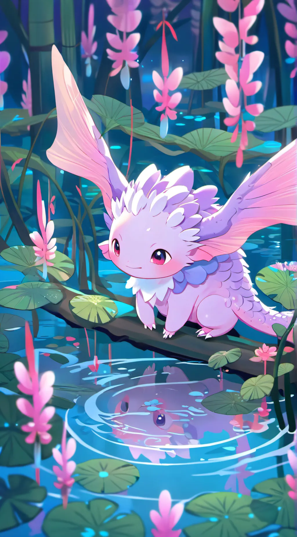 ai character: spring background