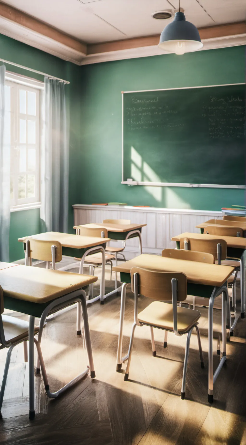 ai character: classroom background