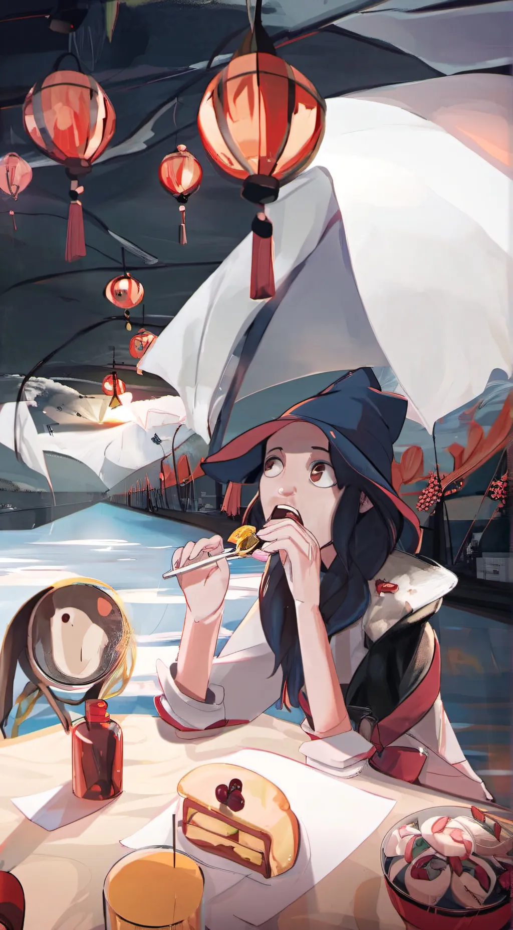 ai character: yummy  background