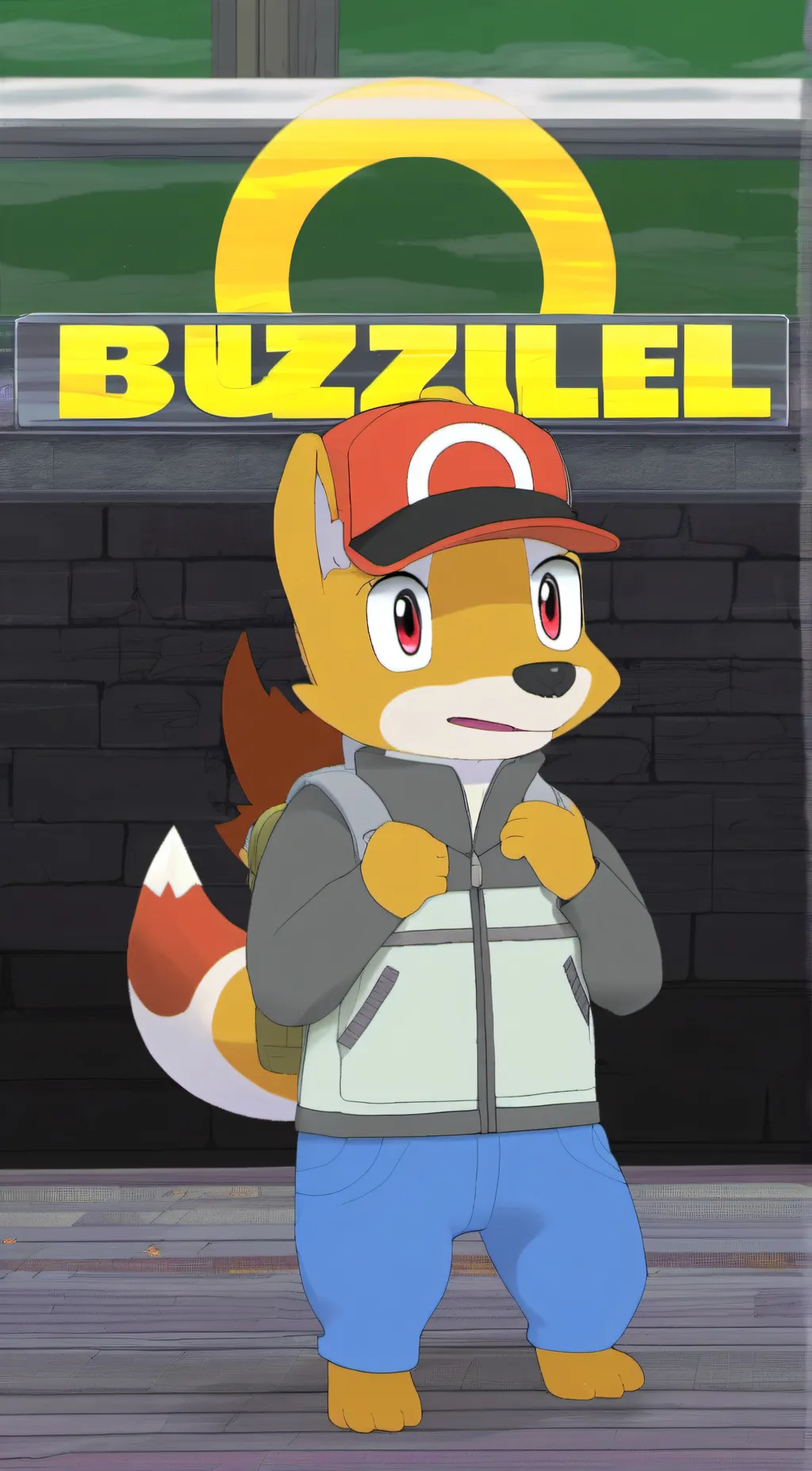 ai character: Ash (Buizel) background