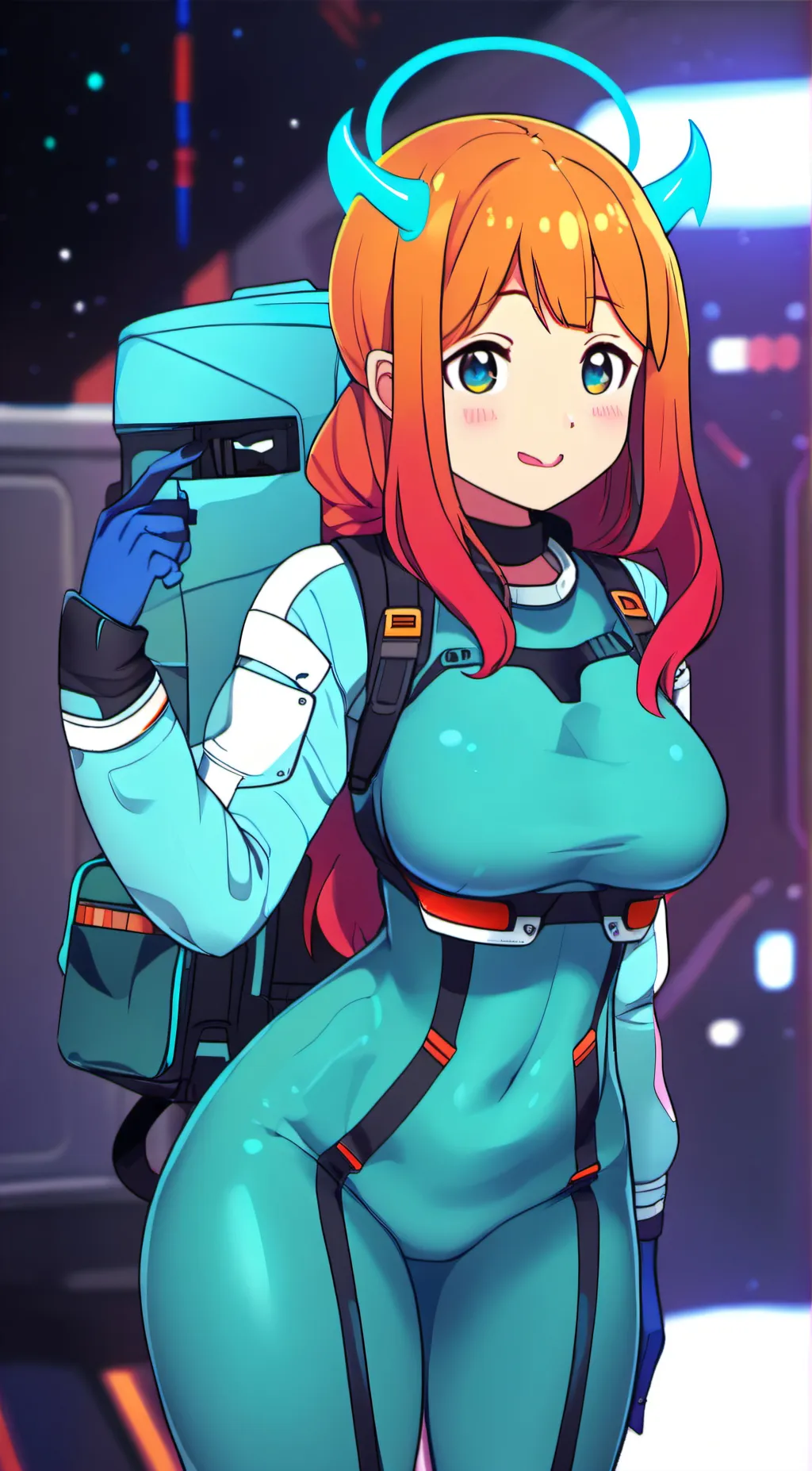 ai character: Cyan(imposter) background