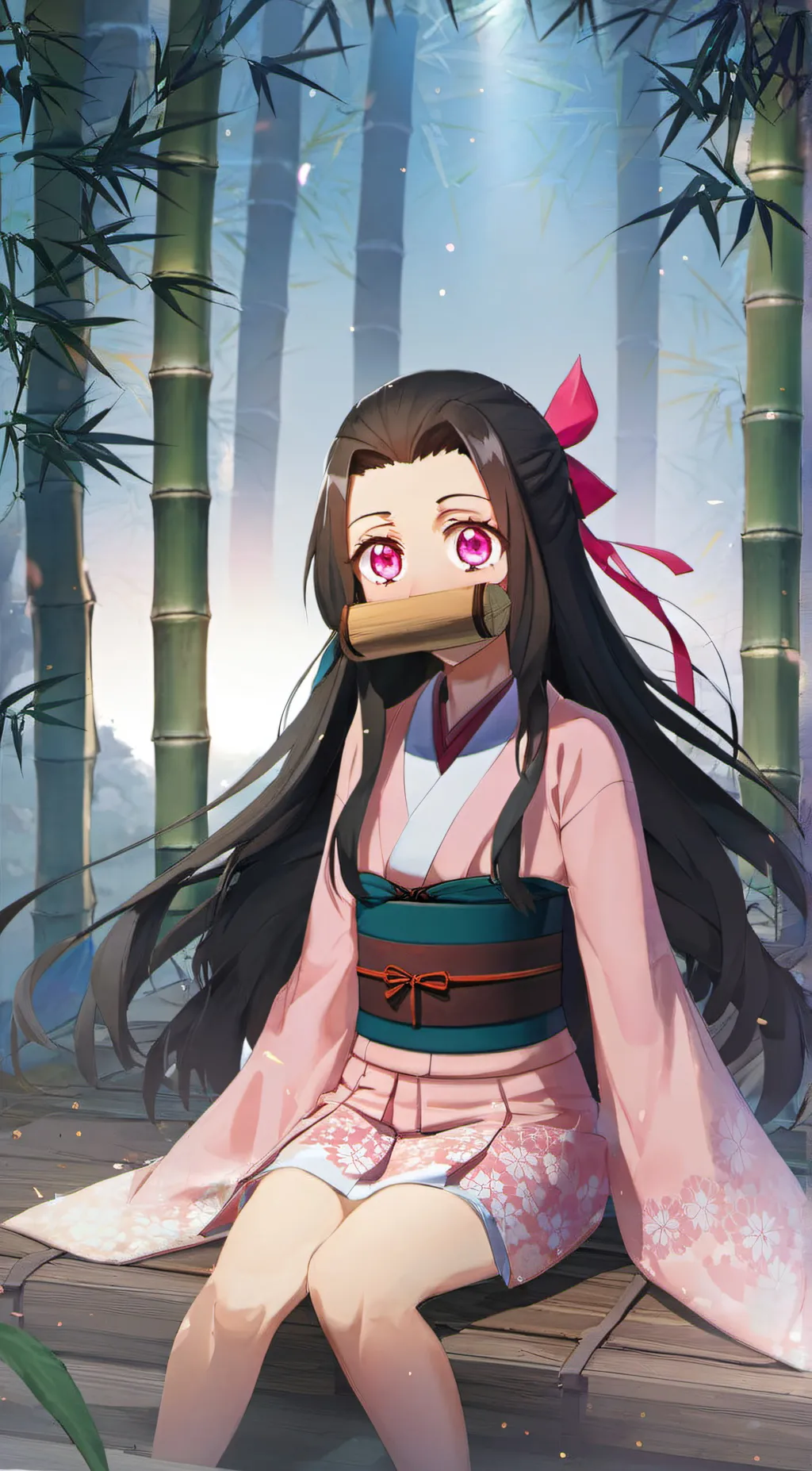 ai character: Nezuko background