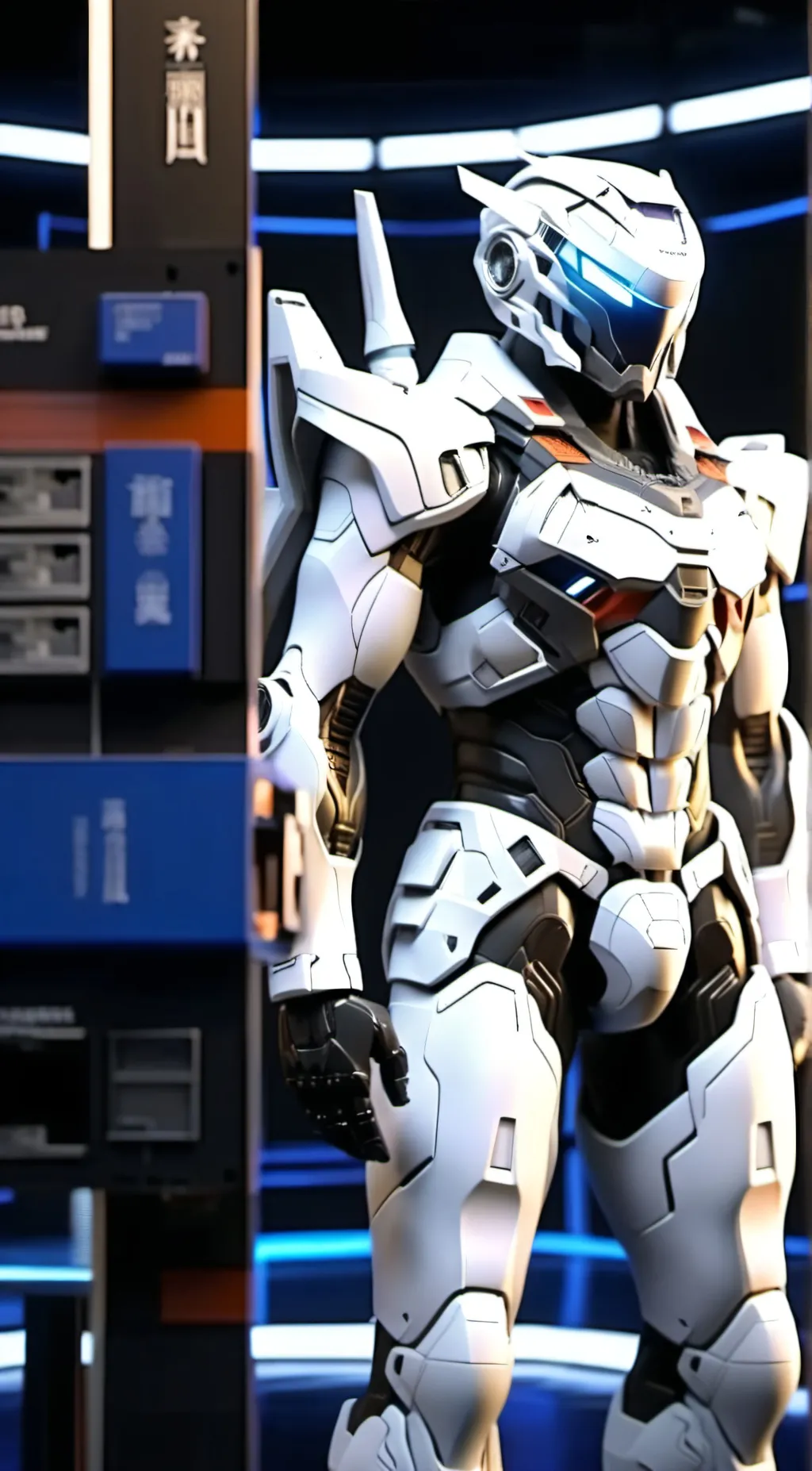 ai character: tvman  background