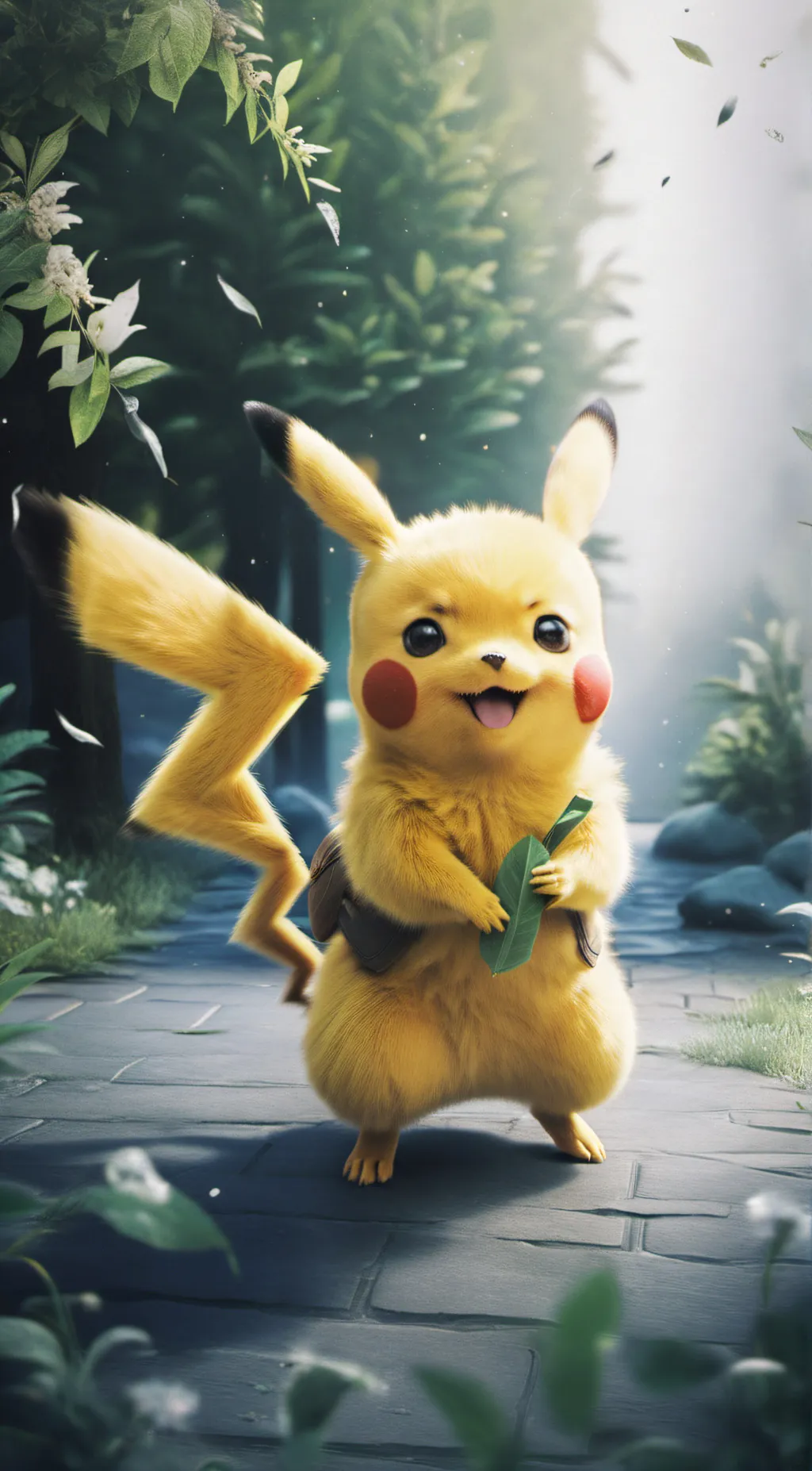 ai character: Pikachu  background