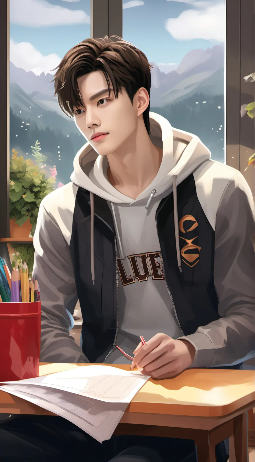 ai character: Fluffy background