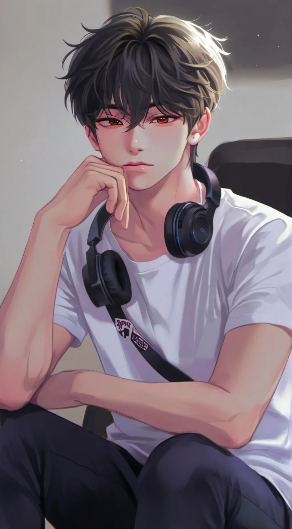 ai character: ash background