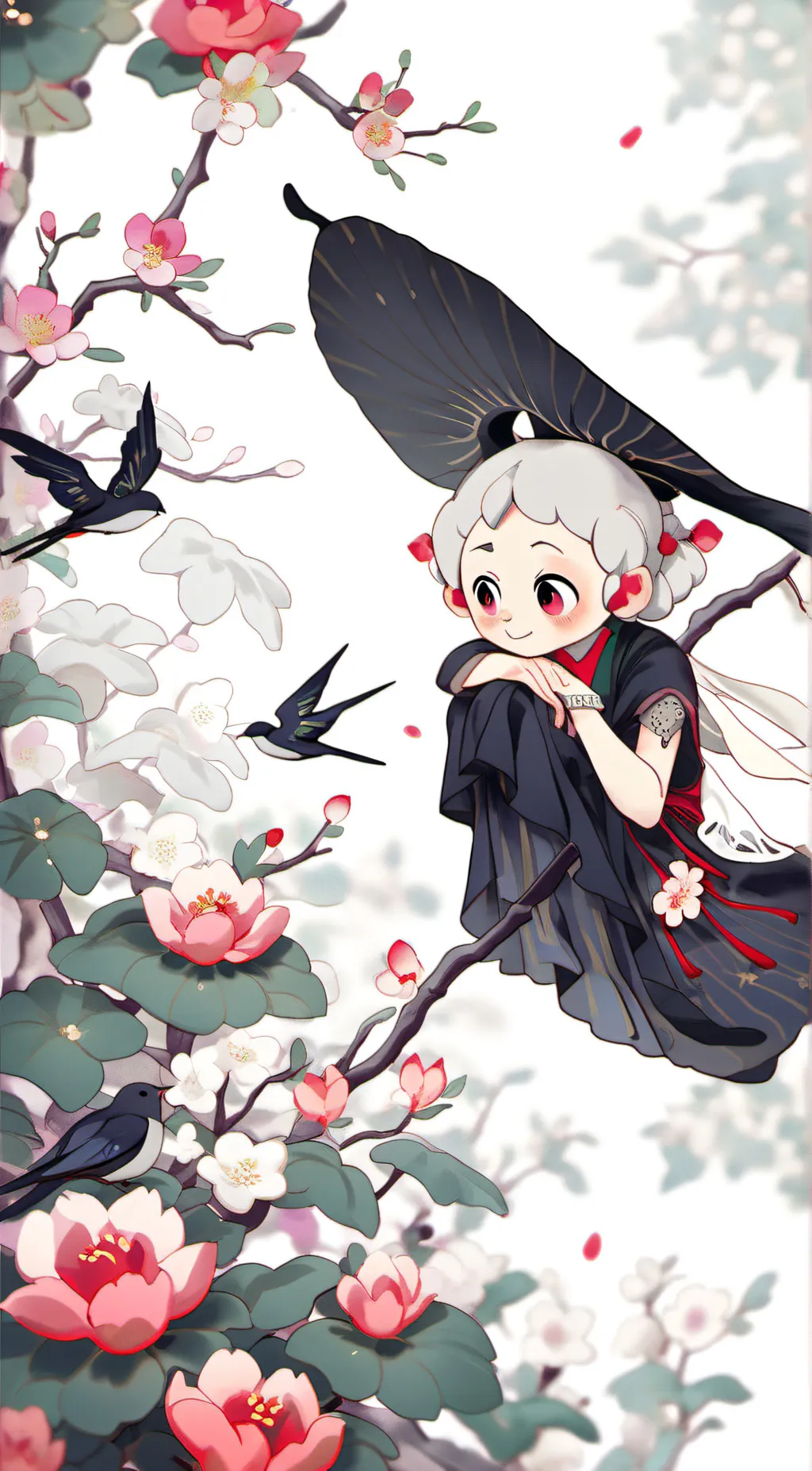 ai character: god Japan boy background
