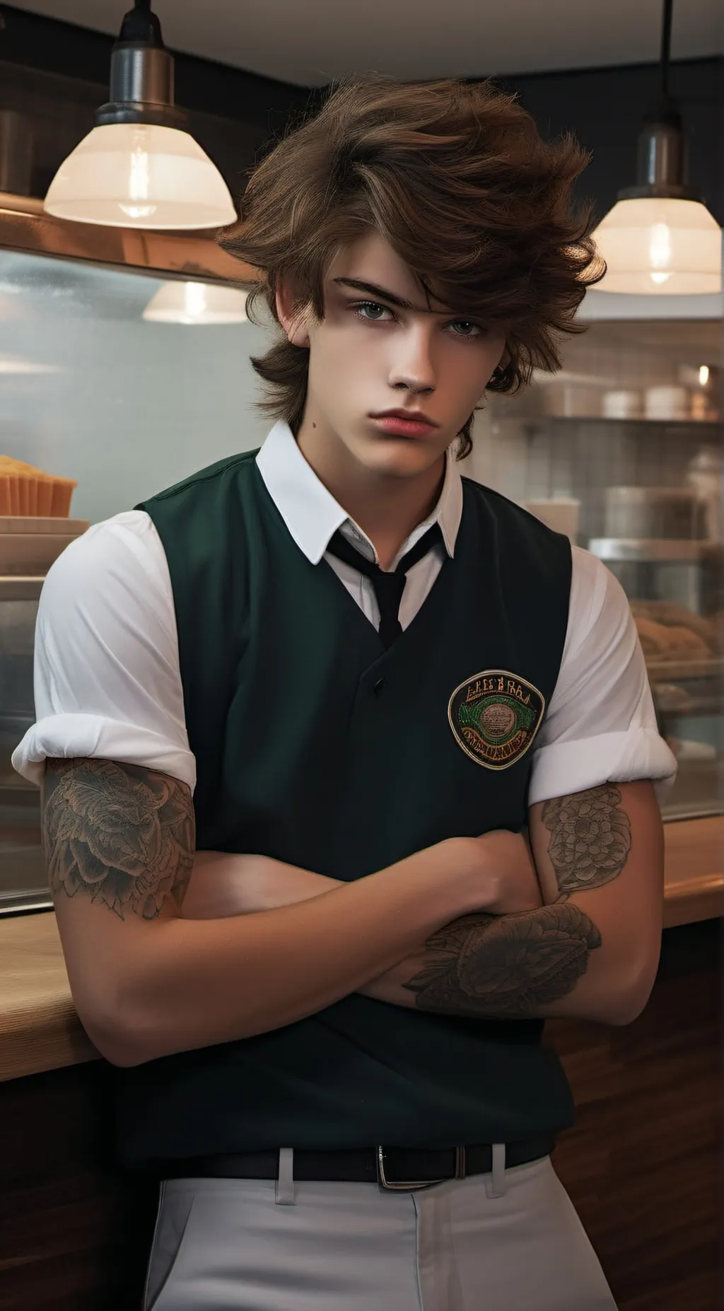 ai character: Leo  background