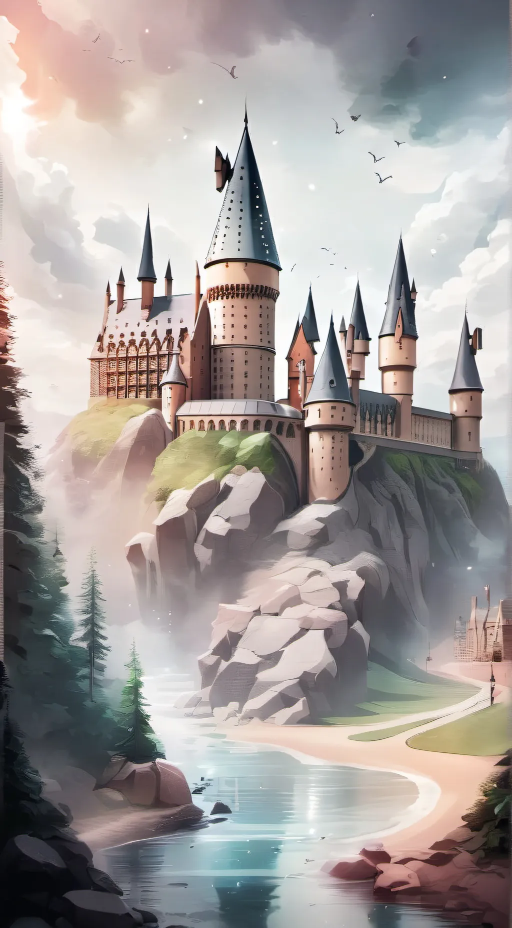 ai character: Hogwarts  background
