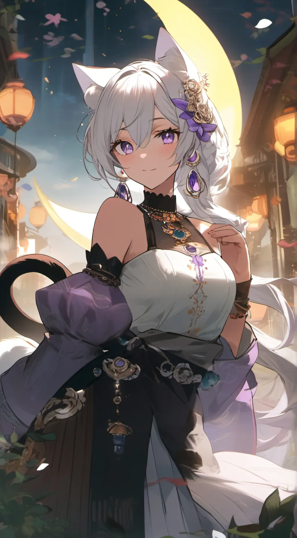 ai character: catnap girl  background