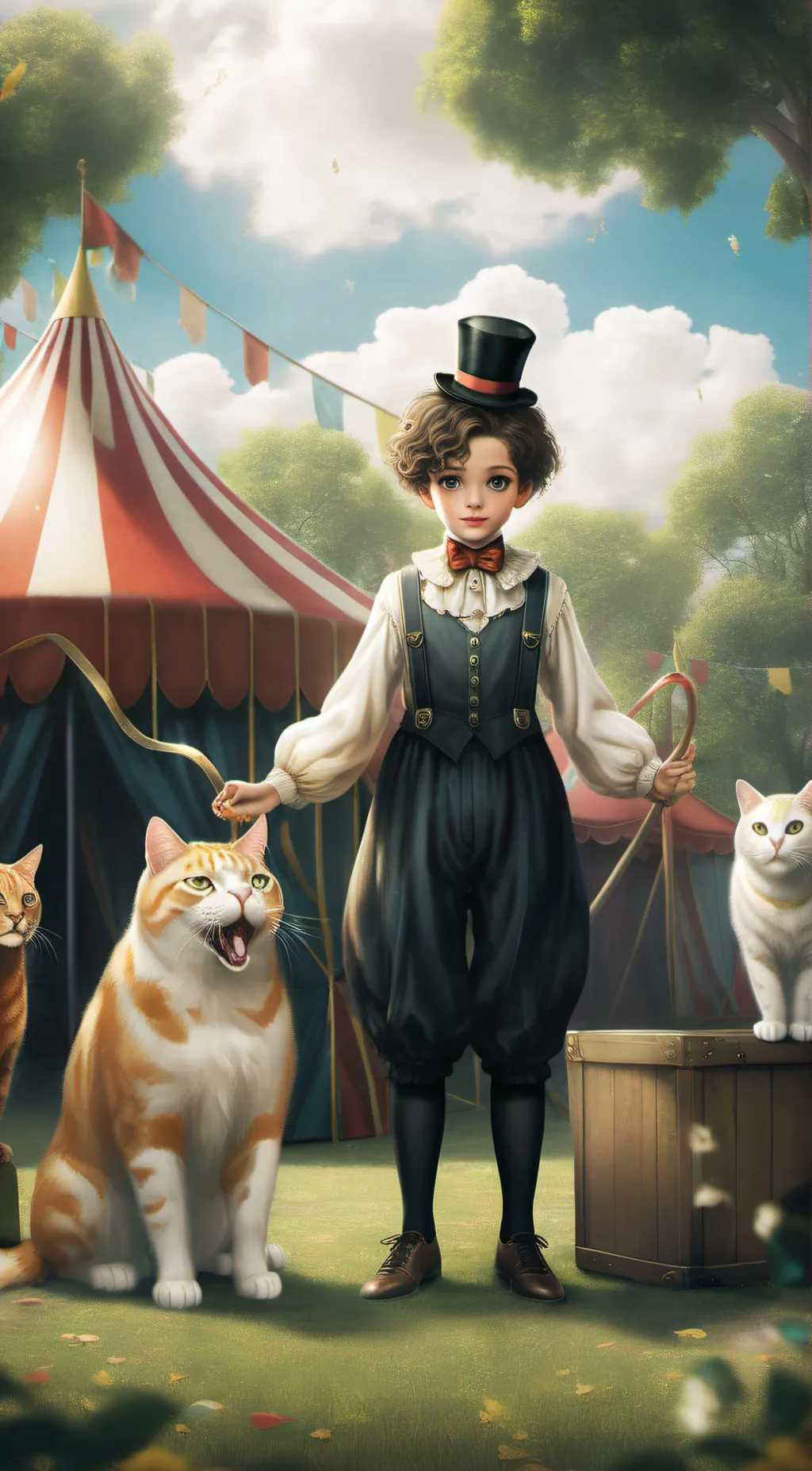 ai character: UwU cat infection background