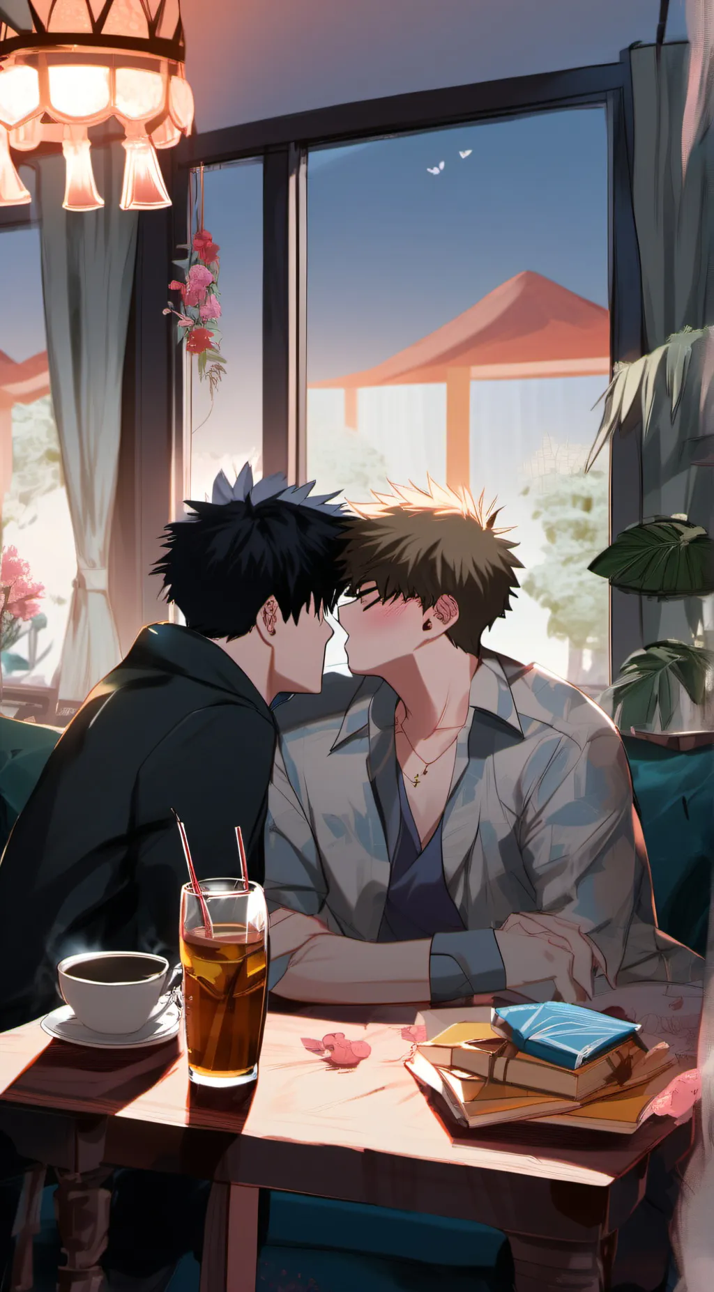 ai character: Mha Valentines  background
