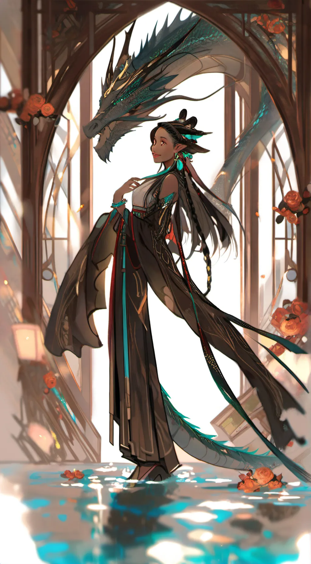 ai character: Aqua background