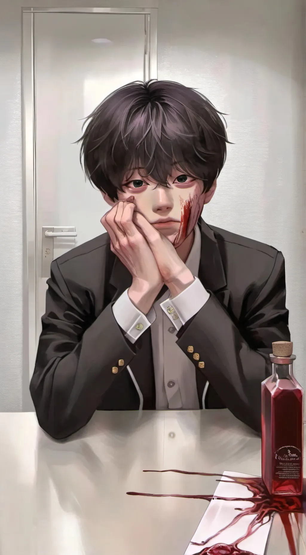 ai character: Yandere Ksm Sim background