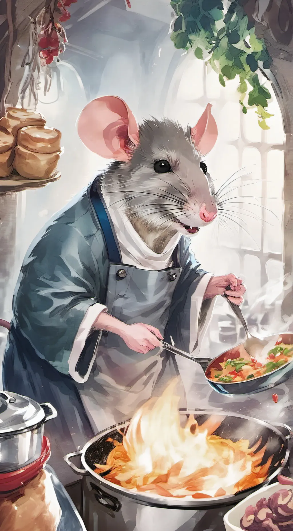 ai character: Ratitoullie  background