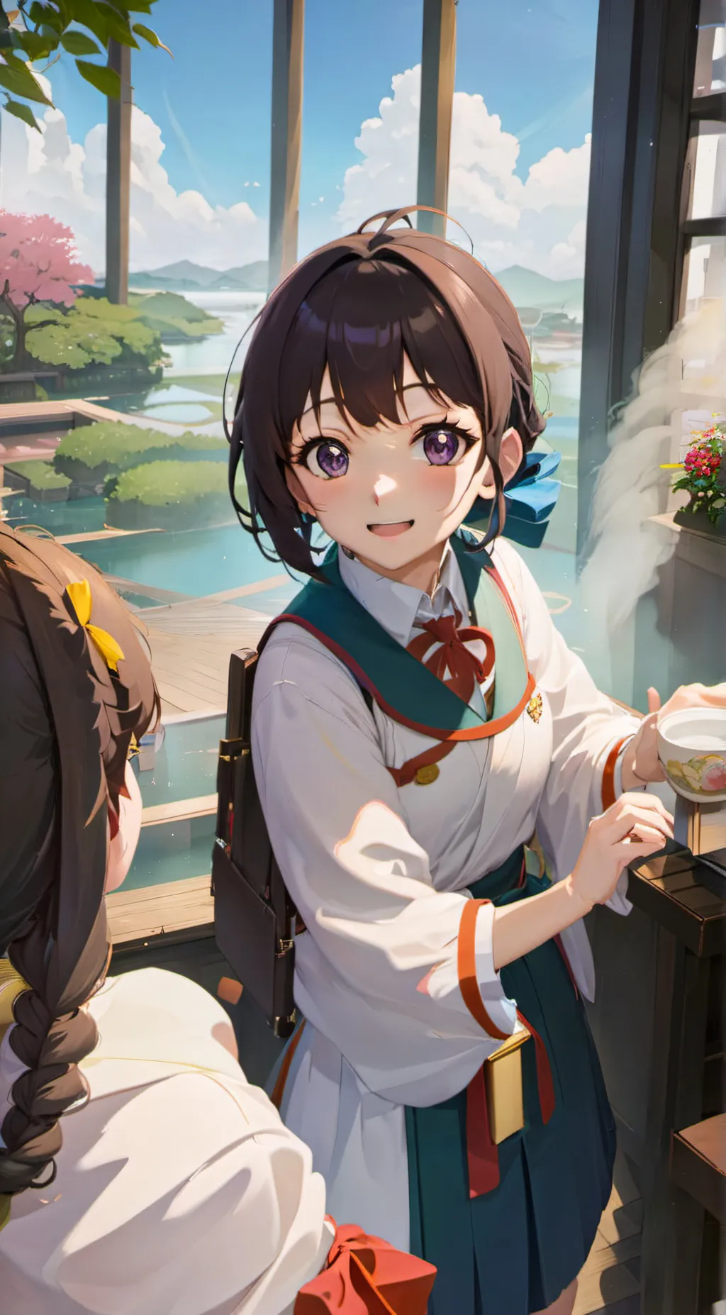 ai character: Haruka Kitbutsuji  background