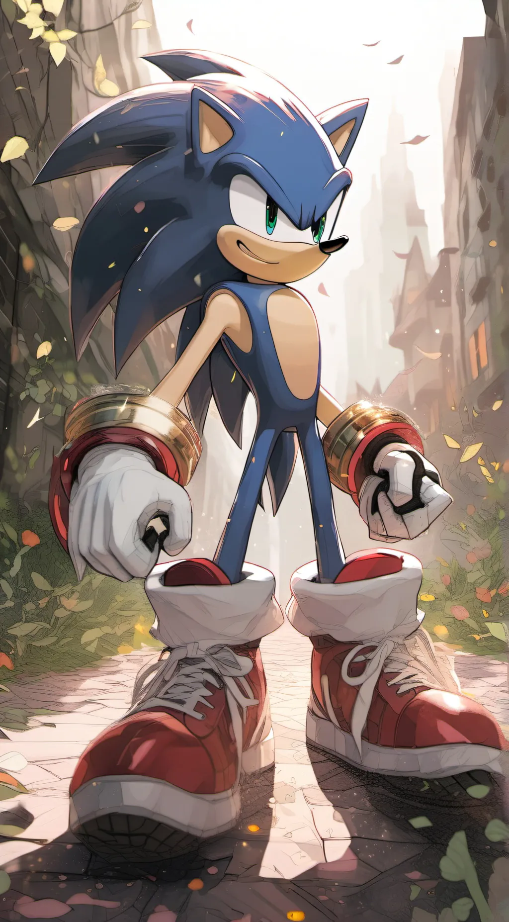 ai character: sonic  background