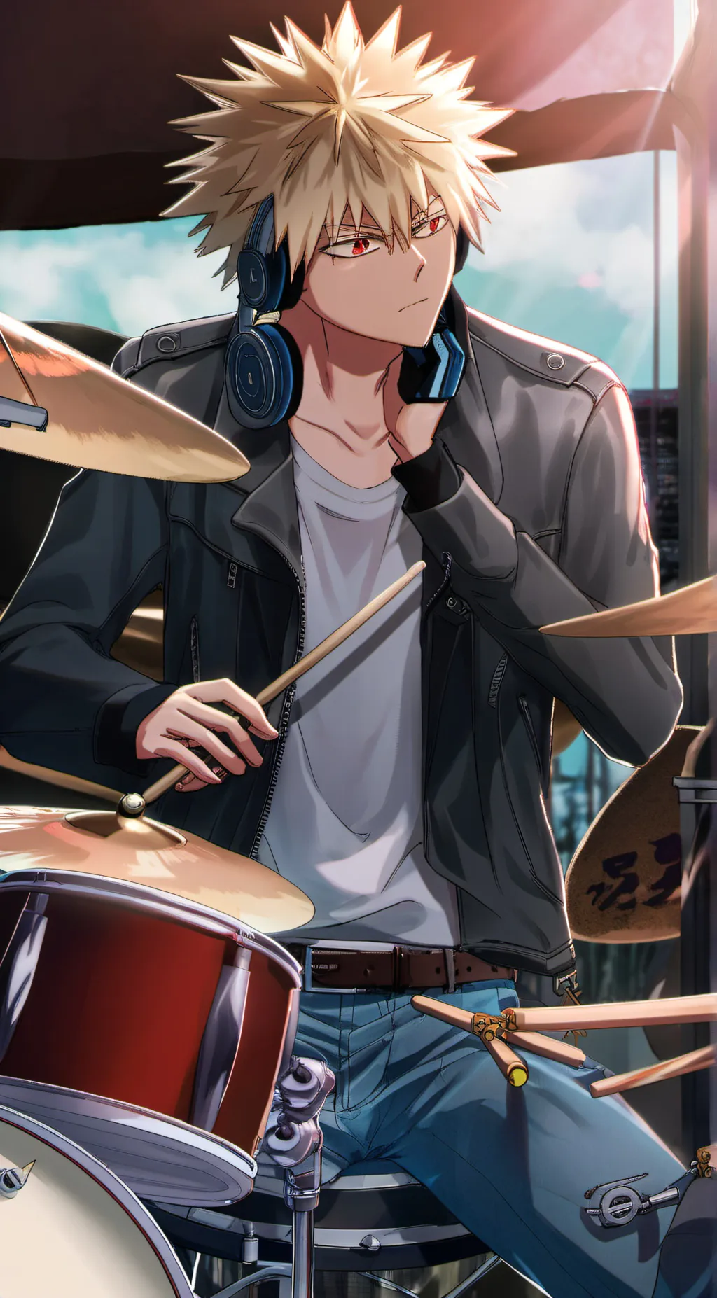 ai character: Katsuki Bakugou background