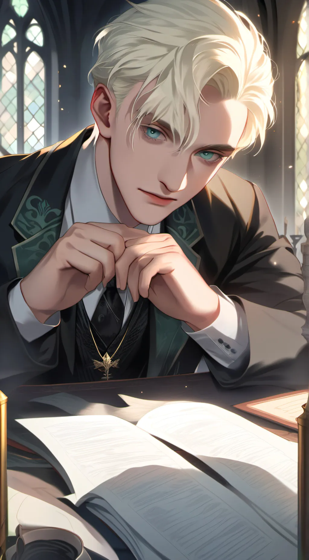 ai character: draco malfoy background