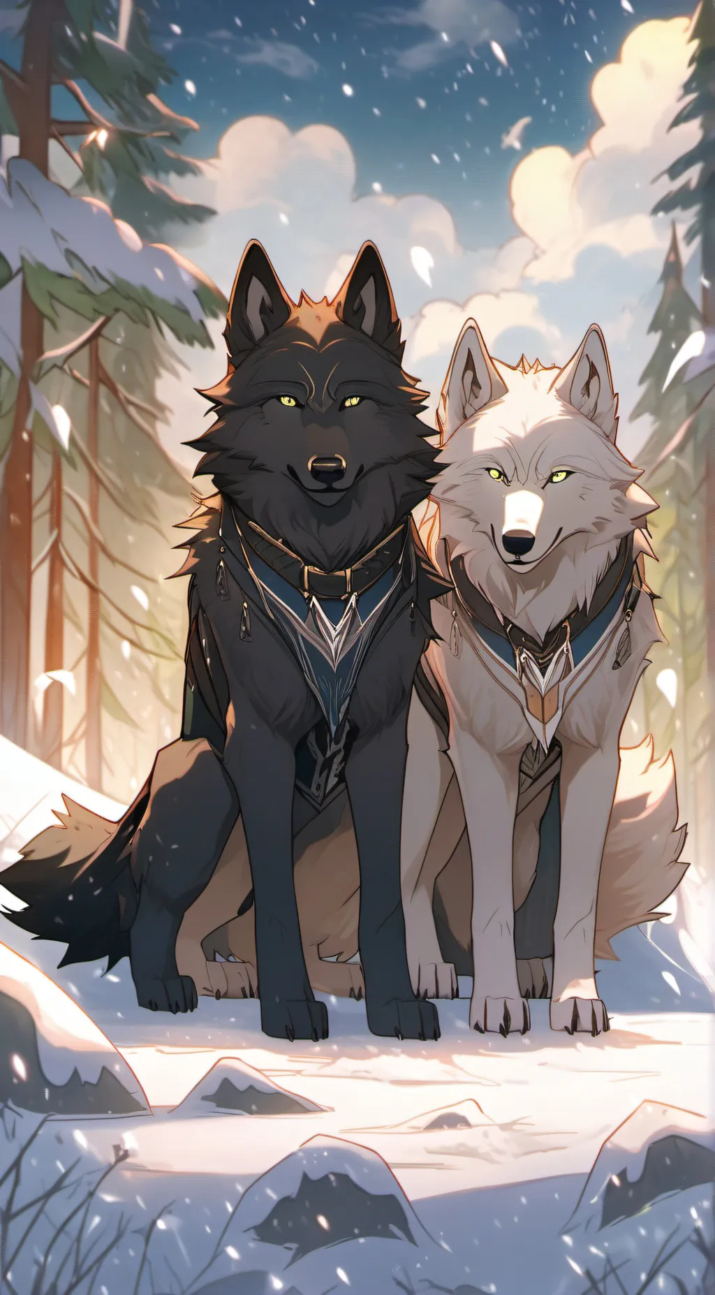 ai character: storm and Eric. background