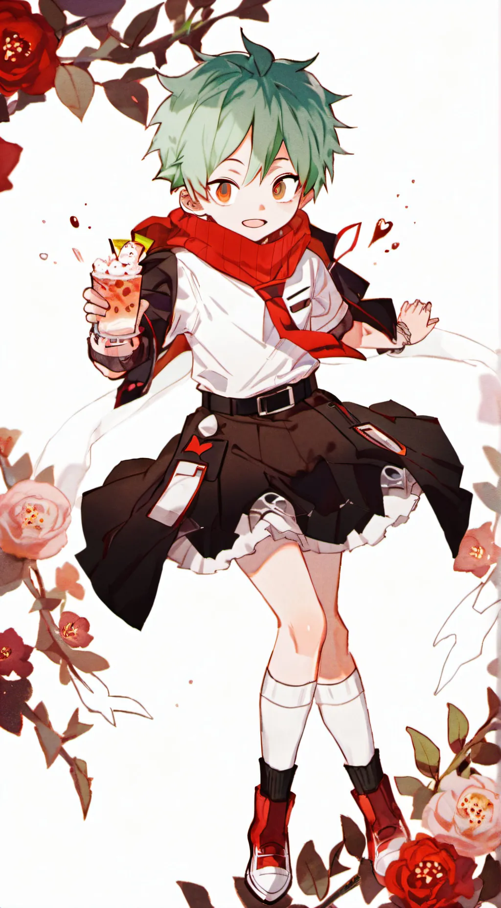ai character: Deku  background