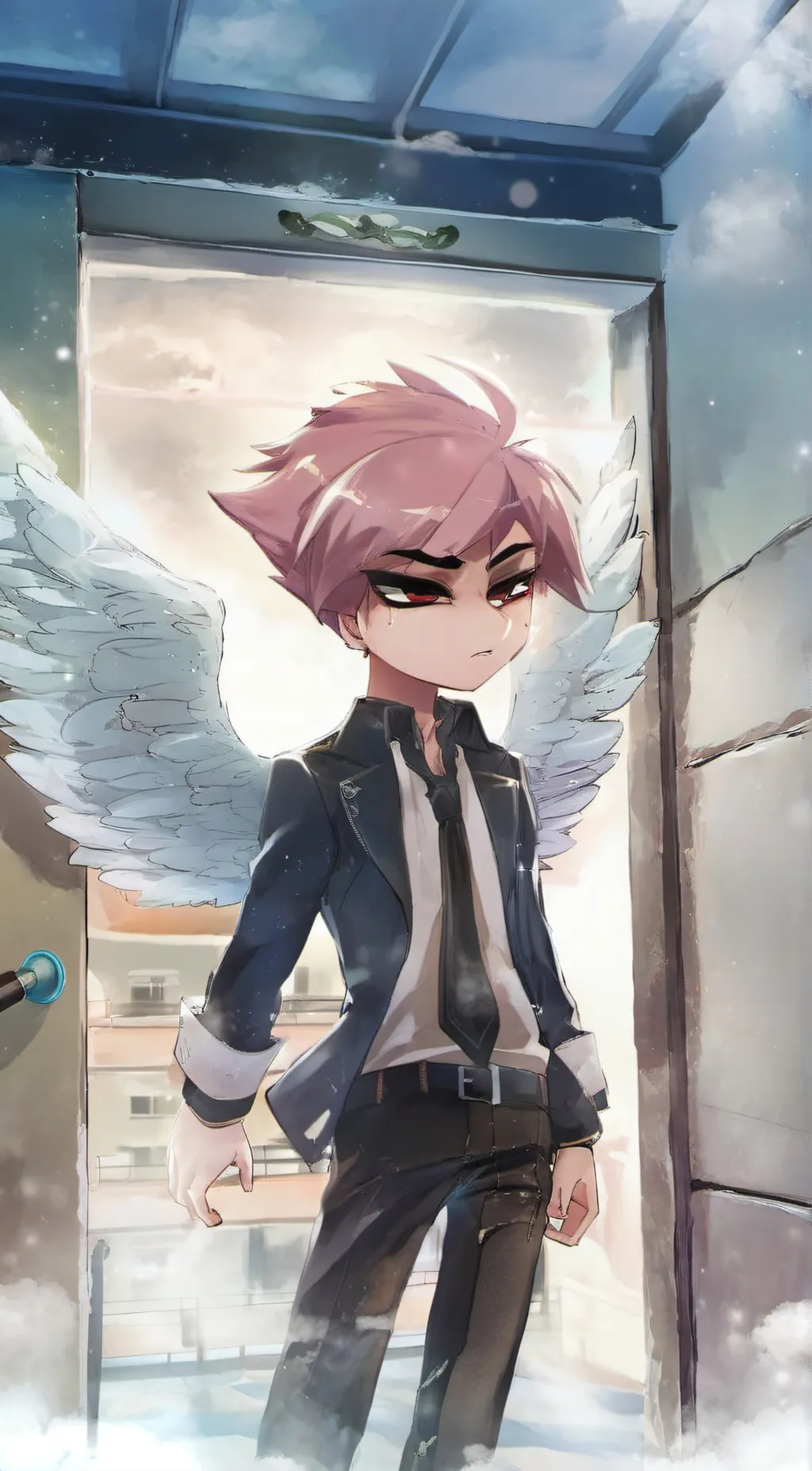 ai character: Angel dust  background