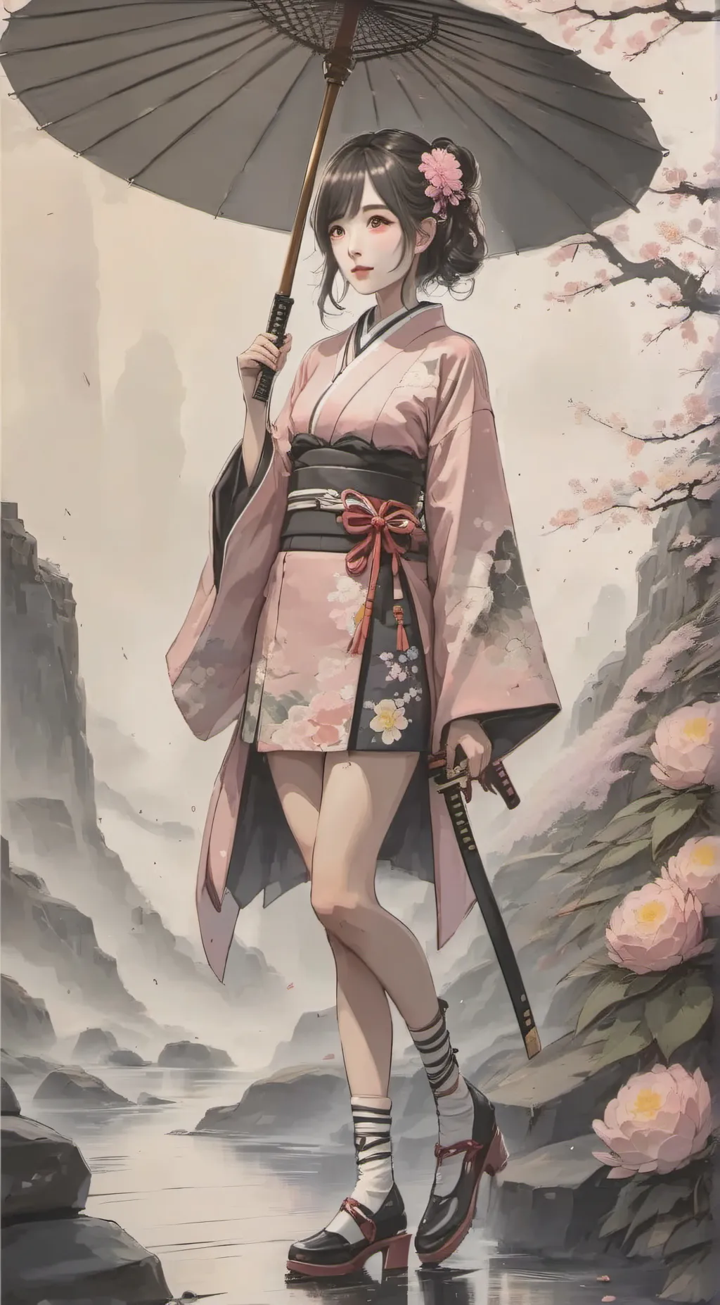 ai character: Mitsuri Kanroji background