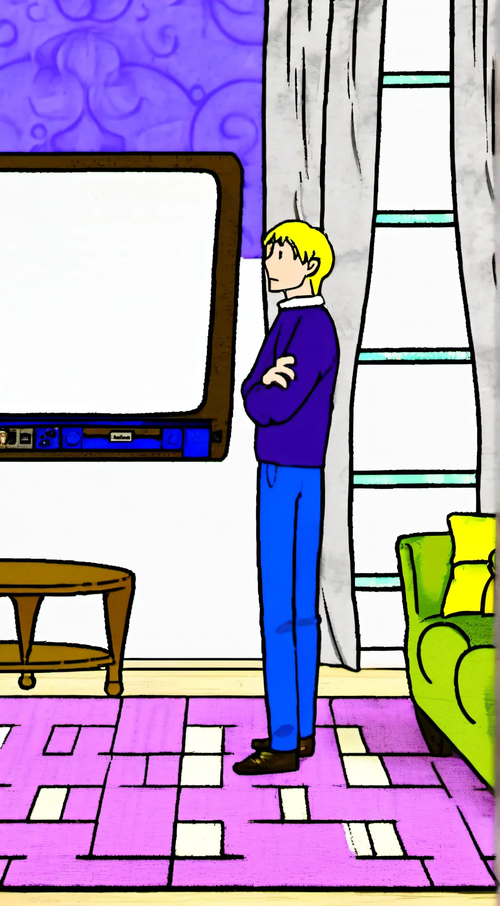 ai character: Tv boy 2 background