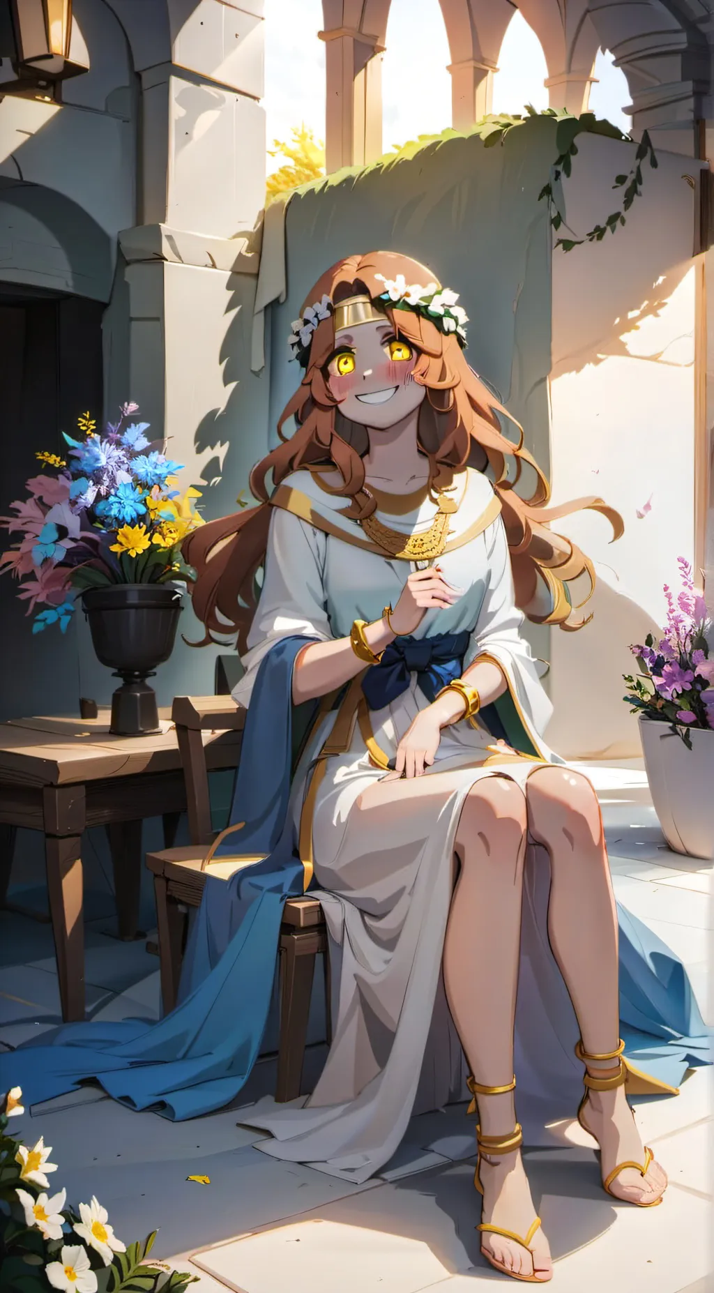 ai character: Greece  background