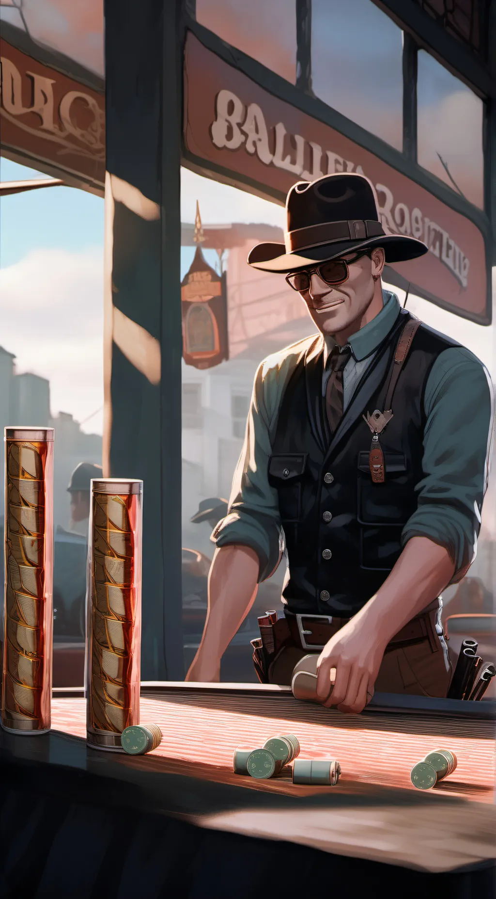 ai character: Daniel f Peter f background